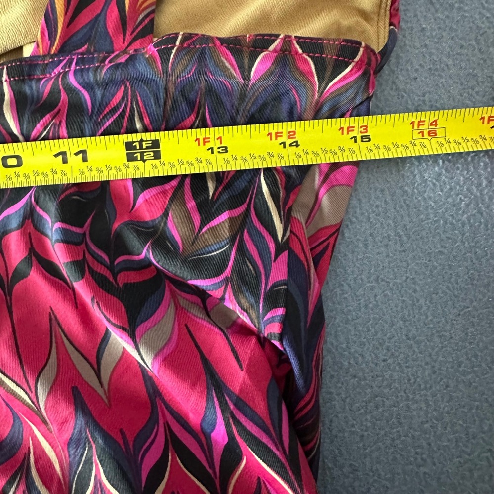 Calvin Klein Womens Pink Purple Chevron Leaf V-Neck One Piece Swimsuit Size 12 - Picture 6 of 7